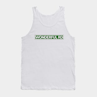 Wonderful Road Street Sign Tank Top